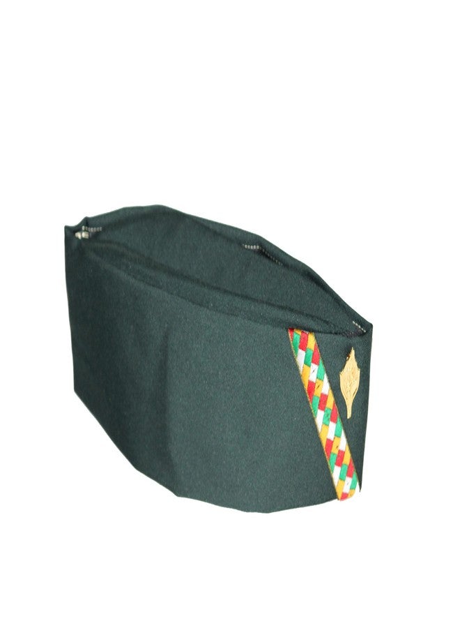 KETKAR Uttarakhand Pahadi Topi/Cap,Brahmakamal Uttarakhand Topi, Himachali Cap (Green Cotton) - Image 1
